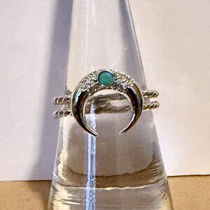 Bomb Party Ring Desert Queen Collection RBP 3826 "The Bejeweled Horn" Size 8